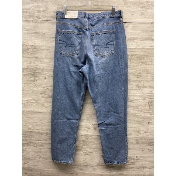 American Eagle Mom Jeans Blue Denim Classic Fit Cotton Womens 12/31 - Picture 5 of 9
